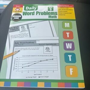 Daily word, problems, math grade 5 common core
